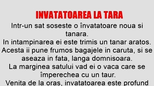 BANCUL ZILEI | Învățătoarea la țară