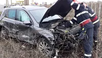 Accident deosebit de grav, în Ialomița. Trei autoturisme s-au ciocnit violent