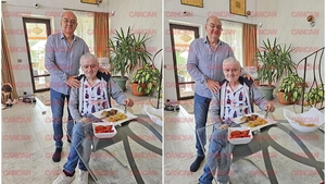 Suferinţa şi-a pus amprenta pe chipul lui Irinel Columbeanu! Vizibil afectat de boală, dar fericit că a plecat din azil de Paşte: "M-a invitat la el acasă"