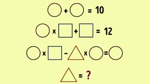 Test de logică | Rezolvați ecuația și găsiți valoarea triunghiului!