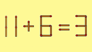 Test de inteligență | Mutați un singur chibrit pentru a corecta 11 + 6 = 3