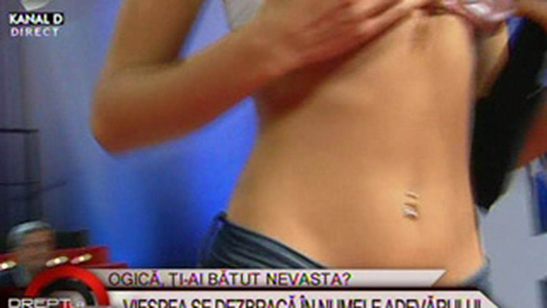 VIDEO Viespea lui Ogica isi arata "vanataile" facute de sot! Vezi ce spune Stelian Ogica despre incident