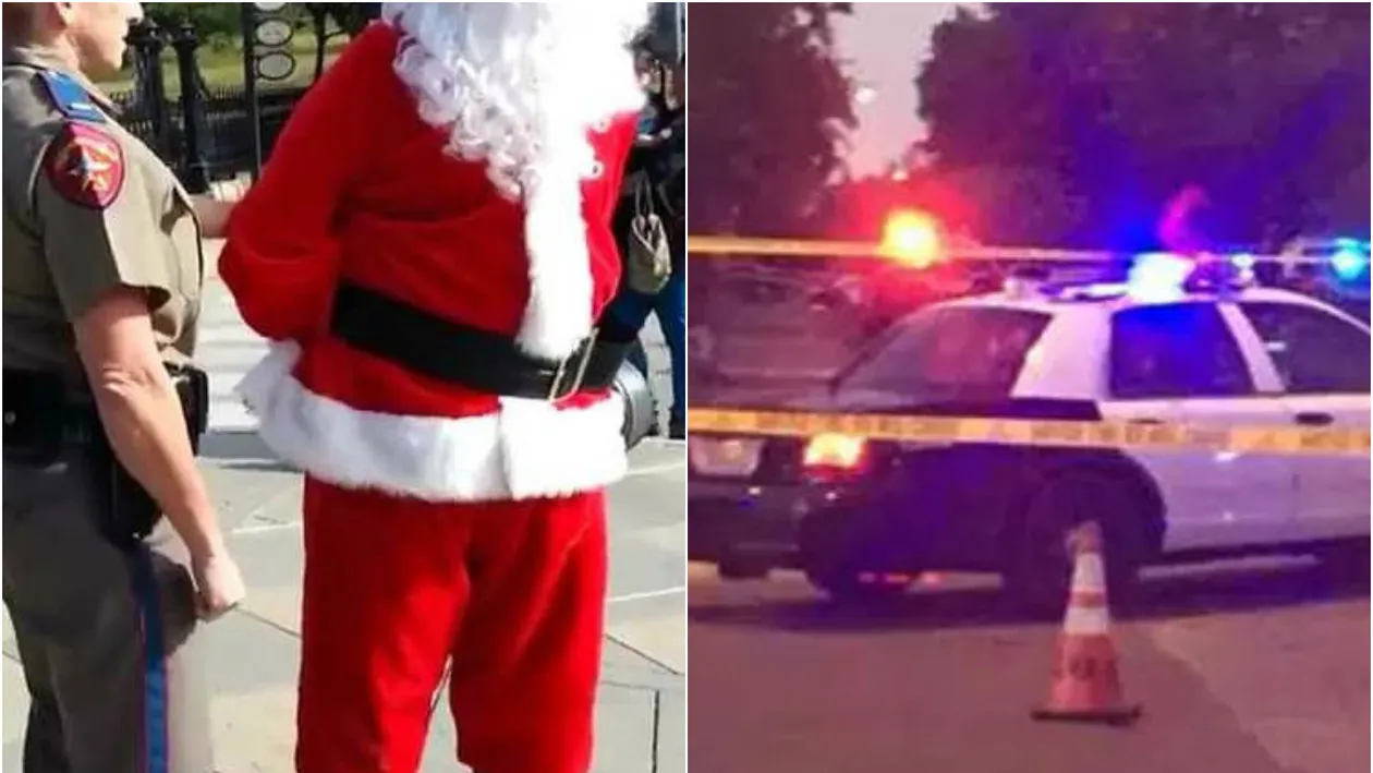 A mers costumat în Moş Crăciun la o petrecere, dar nimeni nu se aştepta la ororile care au urmat. Poliţia a sosit de urgenţă în câteva minute