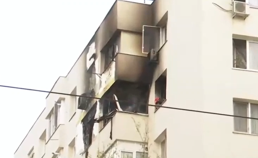 Incendiu în București / Foto: Captură Video