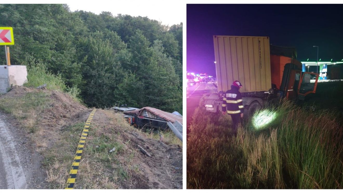 Dezastru pe șoselele din Argeș. Trei accidente petrecute, la prima oră. Un șofer a rămas încarcerat. FOTO&VIDEO