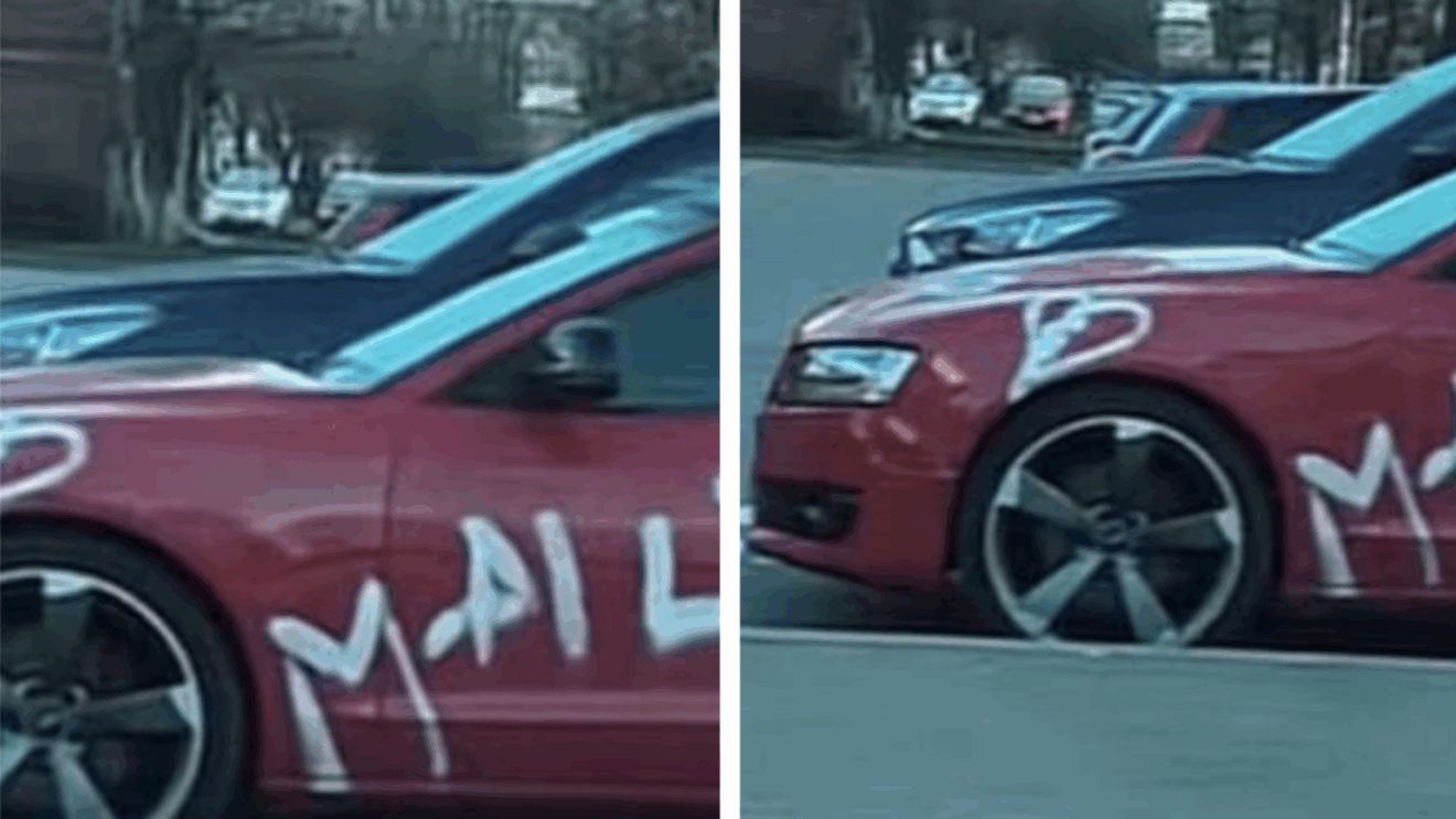 Mesaj inedit scris pe o mașină din Hunedoara. Un bărbat a avut parte de un șoc