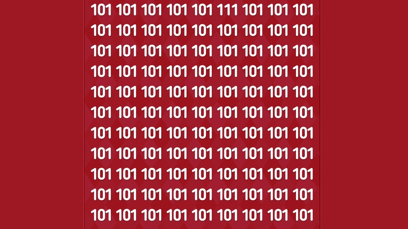 Test de perspicacitate | Găsiți singurul număr din imagine care nu este 101
