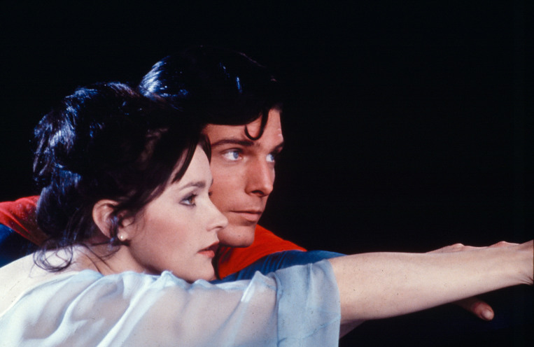 ** FILE **This file photo, released by DC Comics, shows actors Christopher Reeve, as Superman, and Margot Kidder, as Lois Lane in a scene from the 1978 film "Superman." (AP Photo/TMS & DC Comics Inc.)