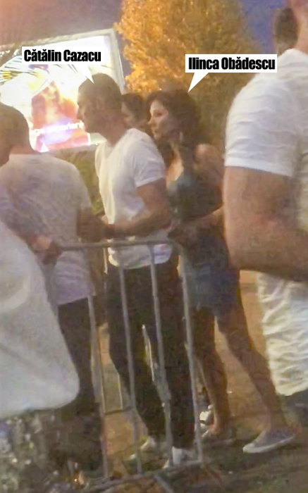 Cătălin Cazacu și iubita lui, la intrarea într-un club exclusivist din Mamaia