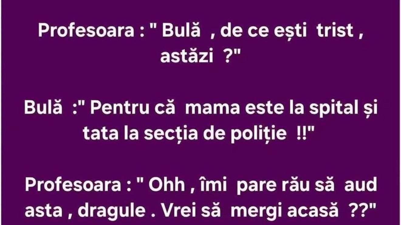 BANC | "Bulă, de ce ești așa trist astăzi?"