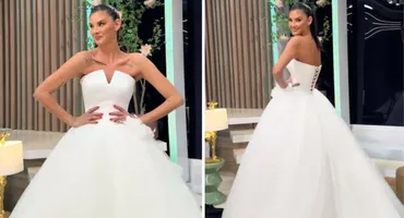 Ramona Olaru a îmbrăcat rochia de mireasă! Apariție neașteptată, în direct, la Neatza