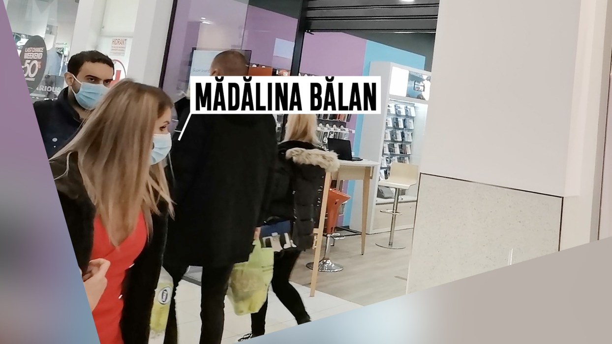 Radu Groza, alături de reporterița Mădălina Bălan, la mall