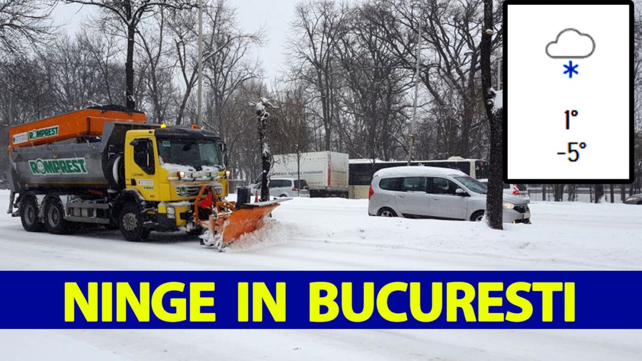Meteorologii Accuweather au modificat prognoza. Zilele următoare vin ninsorile în București și în celelalte orașe din România