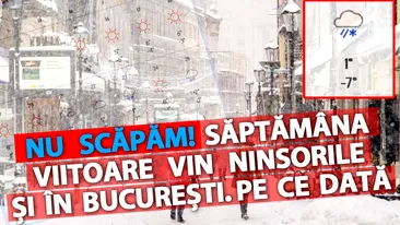 Nu scăpăm! Vin ninsorile săptămâna viitoare și în București. Pe ce dată începe să ningă, potrivit meteorologilor Accuweather