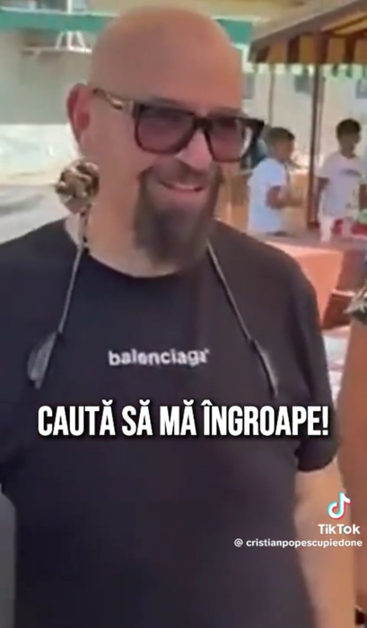 Prima apariție a lui Piedone, după ce a fost dată afară de la ANPC. Sursa foto: TikTok