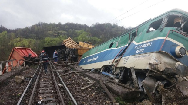 Imaginile au fost realizate la puţin timp după accidentul feroviar