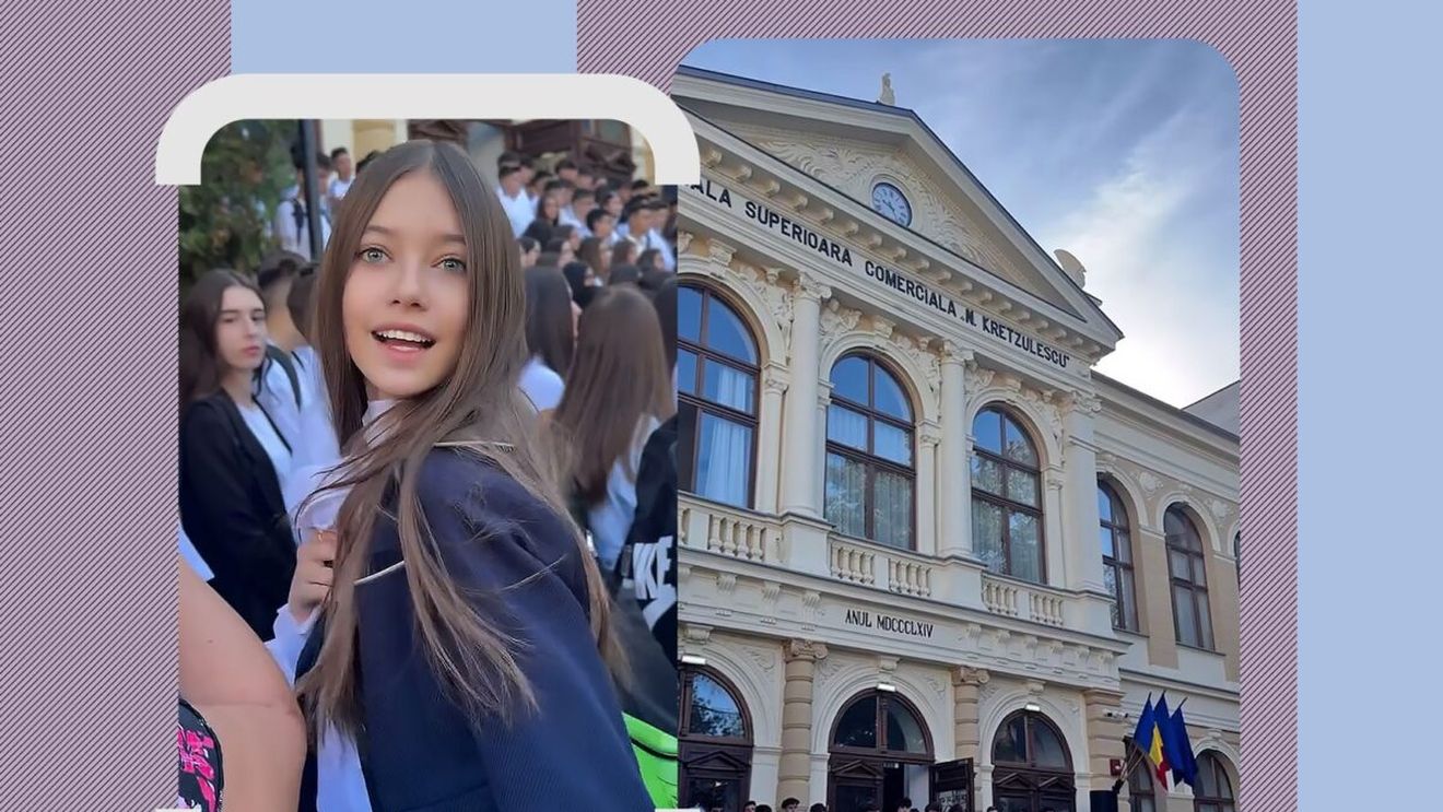 Fiica Iuliei și a lui Mihai Albu, delicată în prima zi de liceu. Ce școală urmează tânăra
