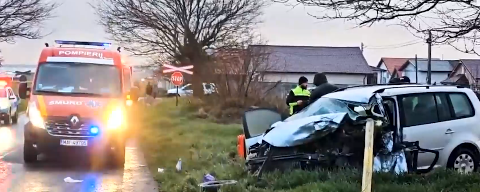 Filmul tragediei din Lumina. Primele imagini cu momentul accidentului în care Nicoleta și Valentin și-au pierdut viața