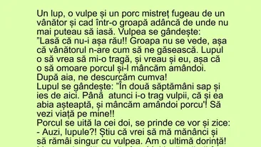 BANCUL ZILEI | Lupul, vulpea și porcul inteligent