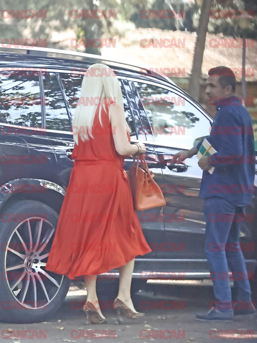 Elena Udrea a ieșit  la întâlnire cu finul său. Foto: CANCAN.RO