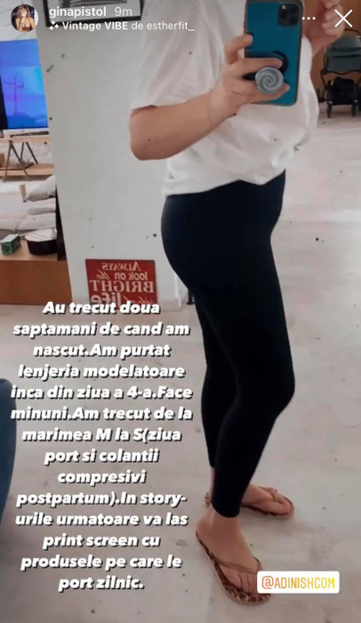 Așa arată Gina Pistol la două săptămâni de la naștere