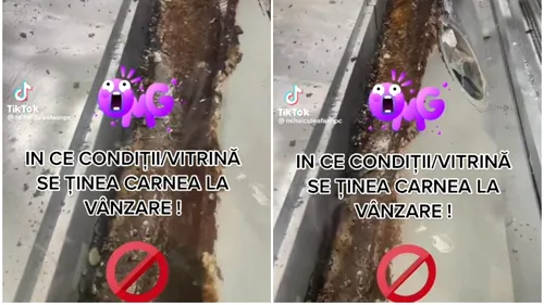 Scene oripilante în vitrina cu carne a unui magazin alimentar! Ce au descoperit inspectorii ANPC