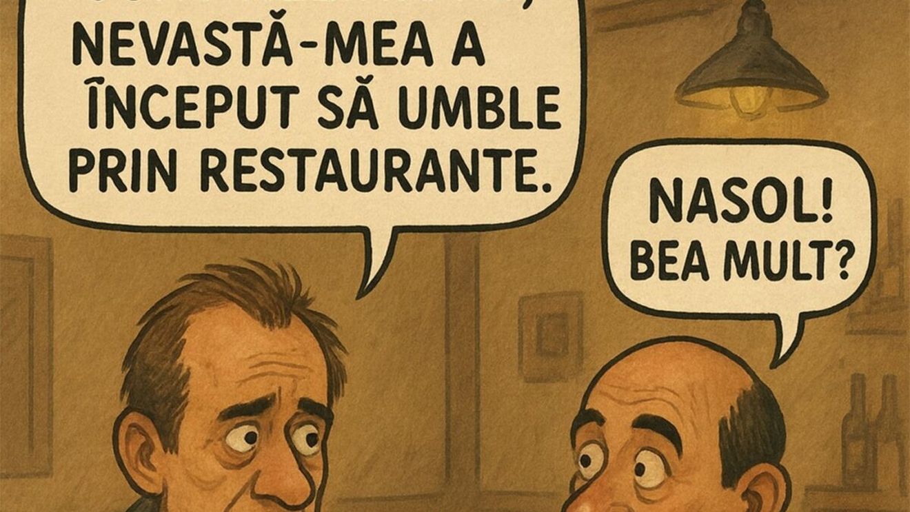 BANCUL ZILEI | "Nevastă-mea a început să umble prin restaurante"
