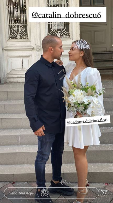 Oana Radu s-a casătorit cu antrenorul de fitness Cătălin Dobrescu! Ce rochie de mireasă a purtat în ziua cununiei civile