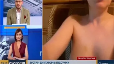 Prezentatorii au încremenit în clipa în care o femeie goală a apărut în cadru