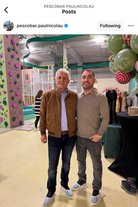 Pescobar și tatăl său/ Foto: Instagram