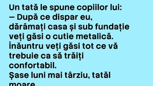 BANCUL ZILEI | Tatăl, copiii și cutia metalică de sub casă