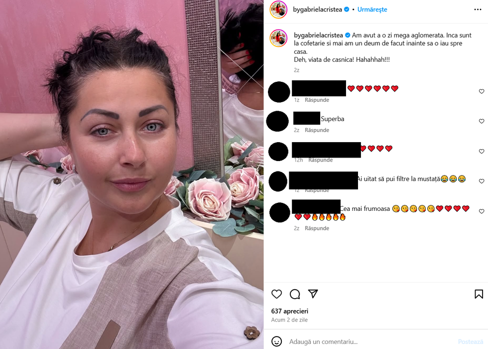 Gabriela Cristea a fost criticată/ Sursa foto: Instagram