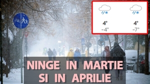 Orașele din România în care ninge în martie și în aprilie, potrivit meteorologilor Accuweather