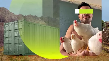 Povestea fascinantă a unui actor român care doarme într-un container și crește păsări în Tenerife! Acum se pregătește să înfrunte cele mai mari ispite la Tempting Fortune!  ”Locuiesc undeva pe câmp, am o grădină și niște găini”