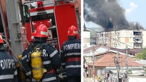 De-a râsu'-plânsu'! Pompierii din Huși au ajuns urgent, pentru a stinge un bloc în flăcări, însă au uitat un lucru esențial