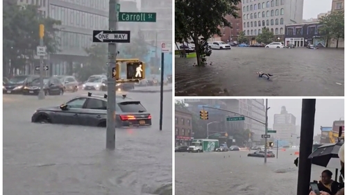 Stare de urgență la New York. Apa a intrat în stațiile de metrou și a inundat străzile după precipitații abundente