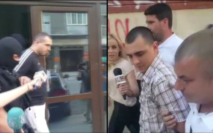 Ion Paul Sandu și Viorel Alexandru Chivu, la momentul reținerii lor