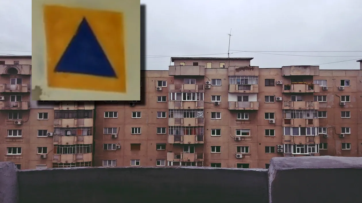 Ai văzut și tu acest semn pe anumite clădiri din România? Ce înseamnă triunghiul albastru într-un pătrat portocaliu, de fapt