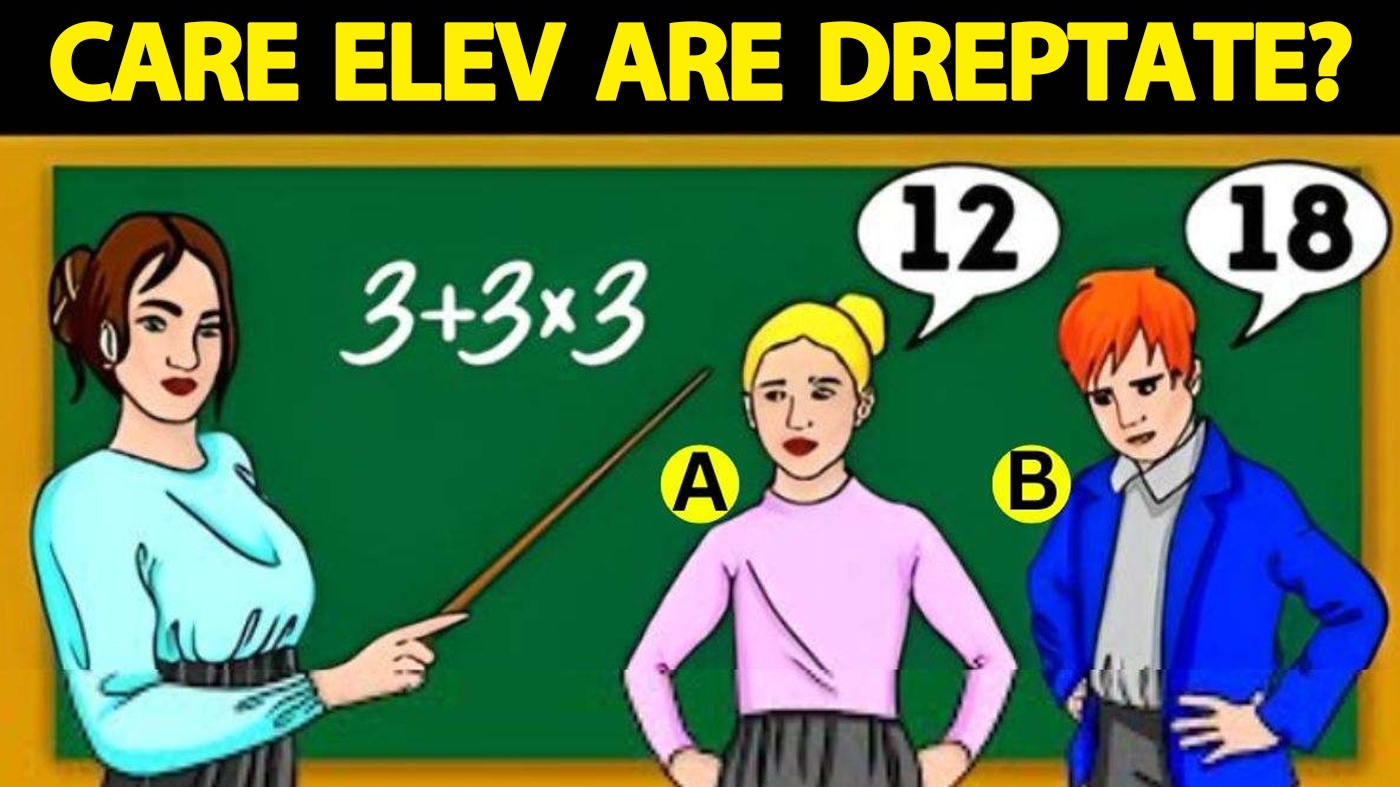 Test de inteligență | Care dintre cei doi elevi are dreptate?