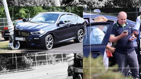 Cornelia și Lupu Rednic au intrat cu X6-le de 100.000 € direct în stâlp! Cum arată acum bolidul și cum se simt cei doi artiști după ce au strâmbat pilonul de iluminat