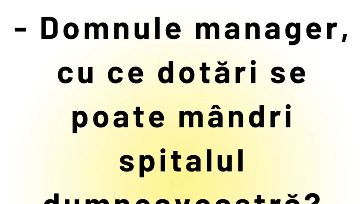 Bancul sfârșitului de săptămână | Dotări spitalicești