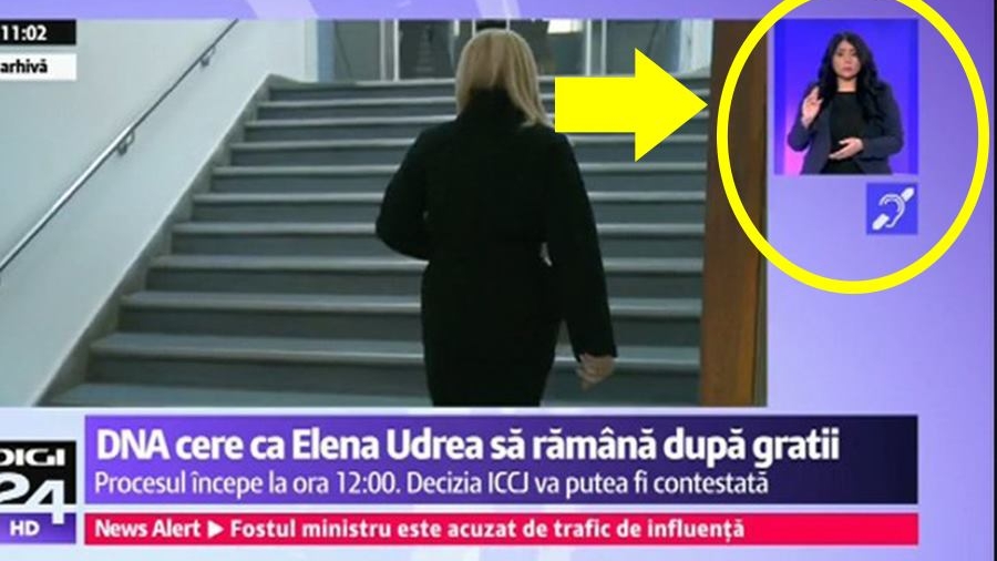 Detaliul scandalos observat de un telespectator Digi24. Ce "spunea", de fapt, interpreta mimico-gestuală din imagine