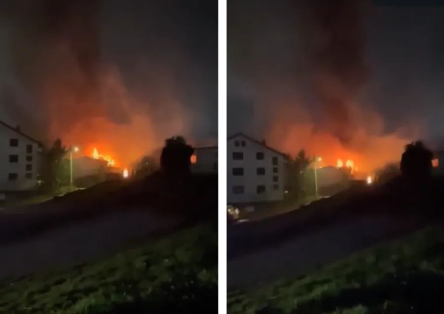 Incendiu în Macedonia de Nord. Sursă: x