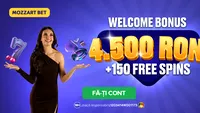 (P) Descoperă Cel Mai Generos Bonus Bun Venit Cazino Online: 100% până la 4500 Lei și 150 Rotiri Gratuite!