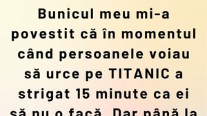 BANC | Bunicul și Titanicul