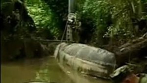 VIDEO Un submarin folosit de traficantii columbieni de droguri, confiscat de autoritati