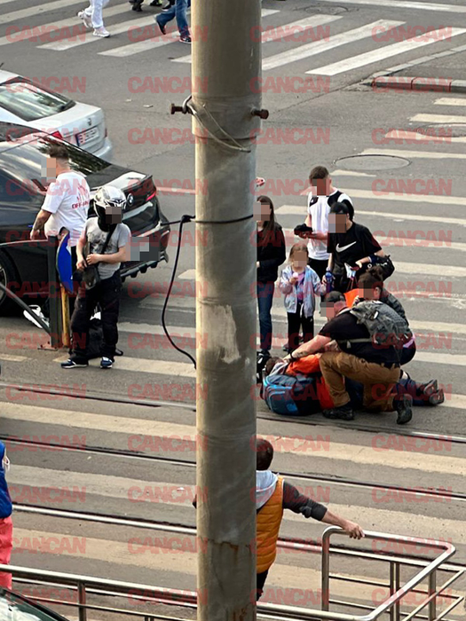 Accidentul rutier s-a produs în intersecția Ștefan Cel mare cu Barbu Văcărescu /sursă foto: CANCAN.RO