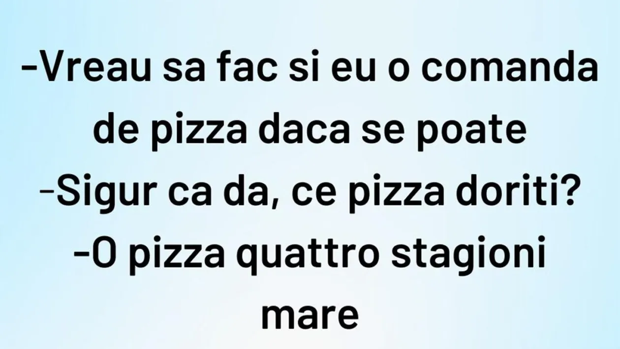 Bancul începutului de săptămână | Comanda la pizza