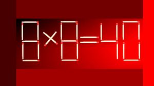Test IQ pentru genii | Mutați un singur chibrit pentru a corecta 8x8=40. Sunt 2 soluții!