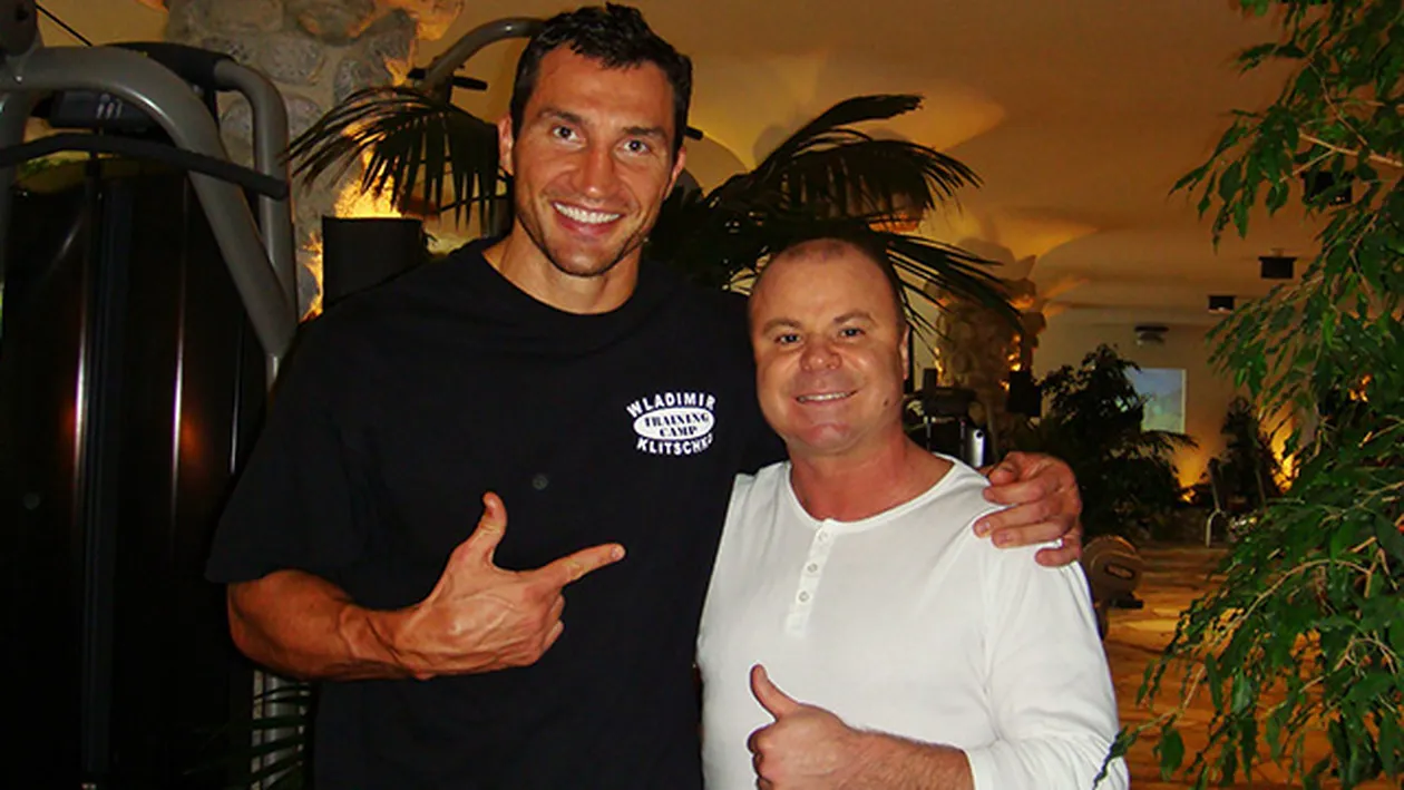 Nicu Gheară se antrenează cu greii! Afaceristul a tras de fiare cu Wladimir Klitschko